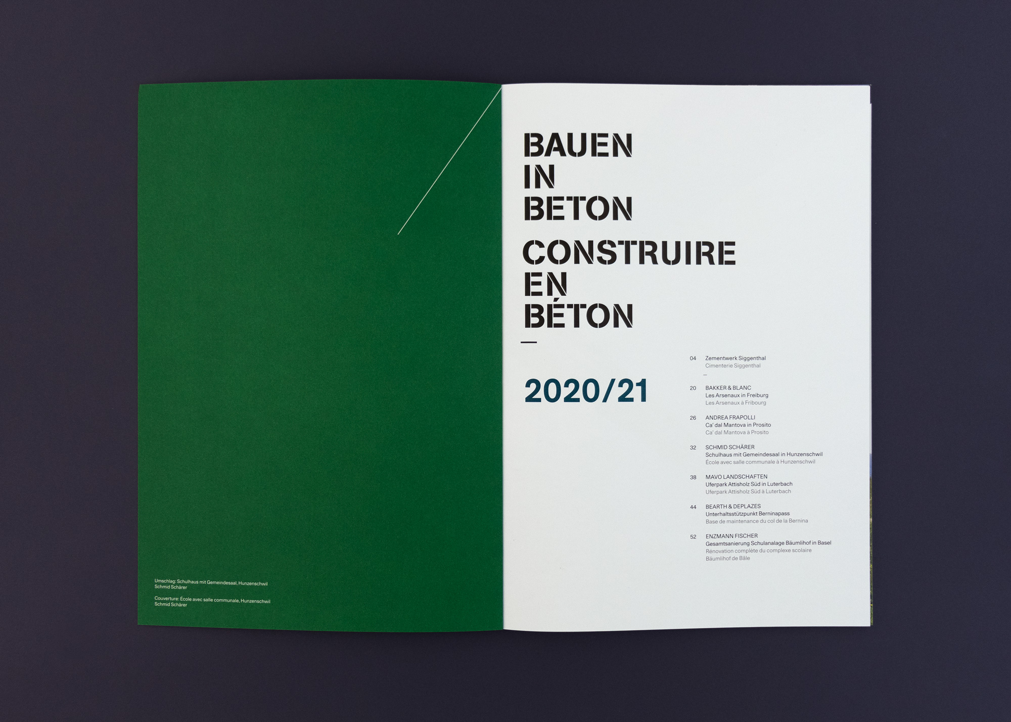 Bossard Wettstein Project - Betonsuisse - Print-Publikation