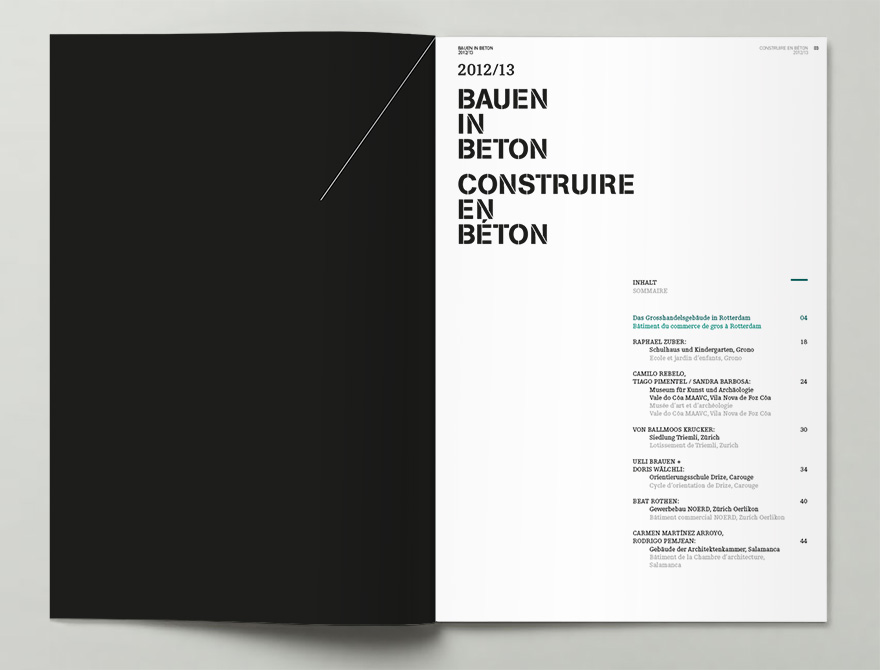 Bossard Wettstein Project - Betonsuisse - Print-Publikation