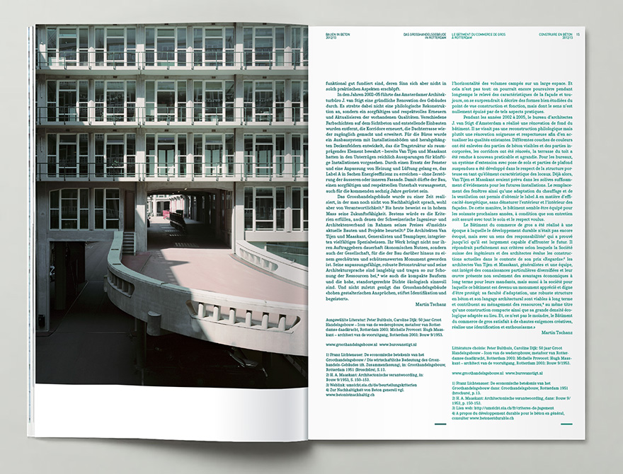 Bossard Wettstein Project - Betonsuisse - Print-Publikation