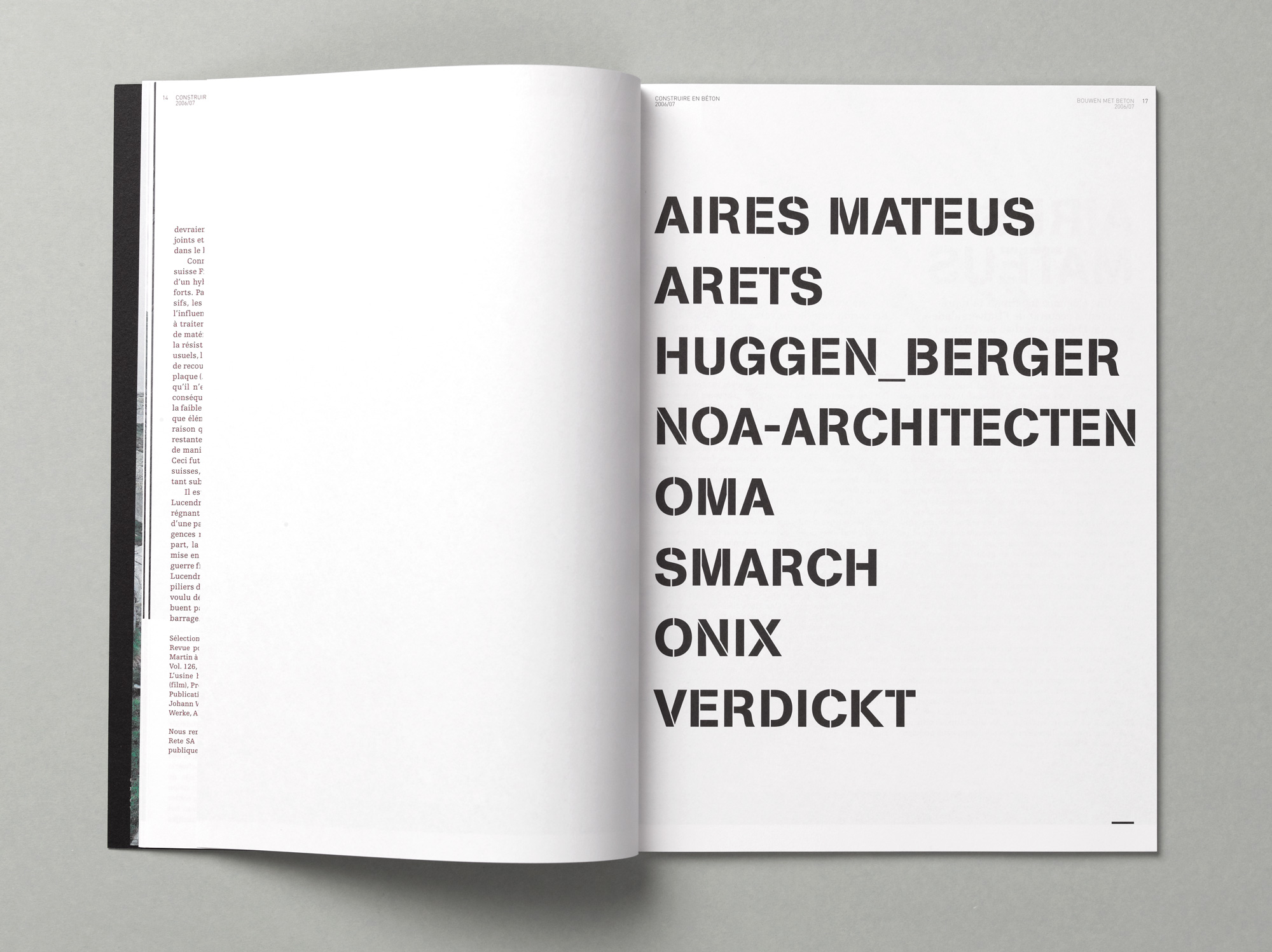 Bossard Wettstein Project - Betonsuisse - Print-Publikation
