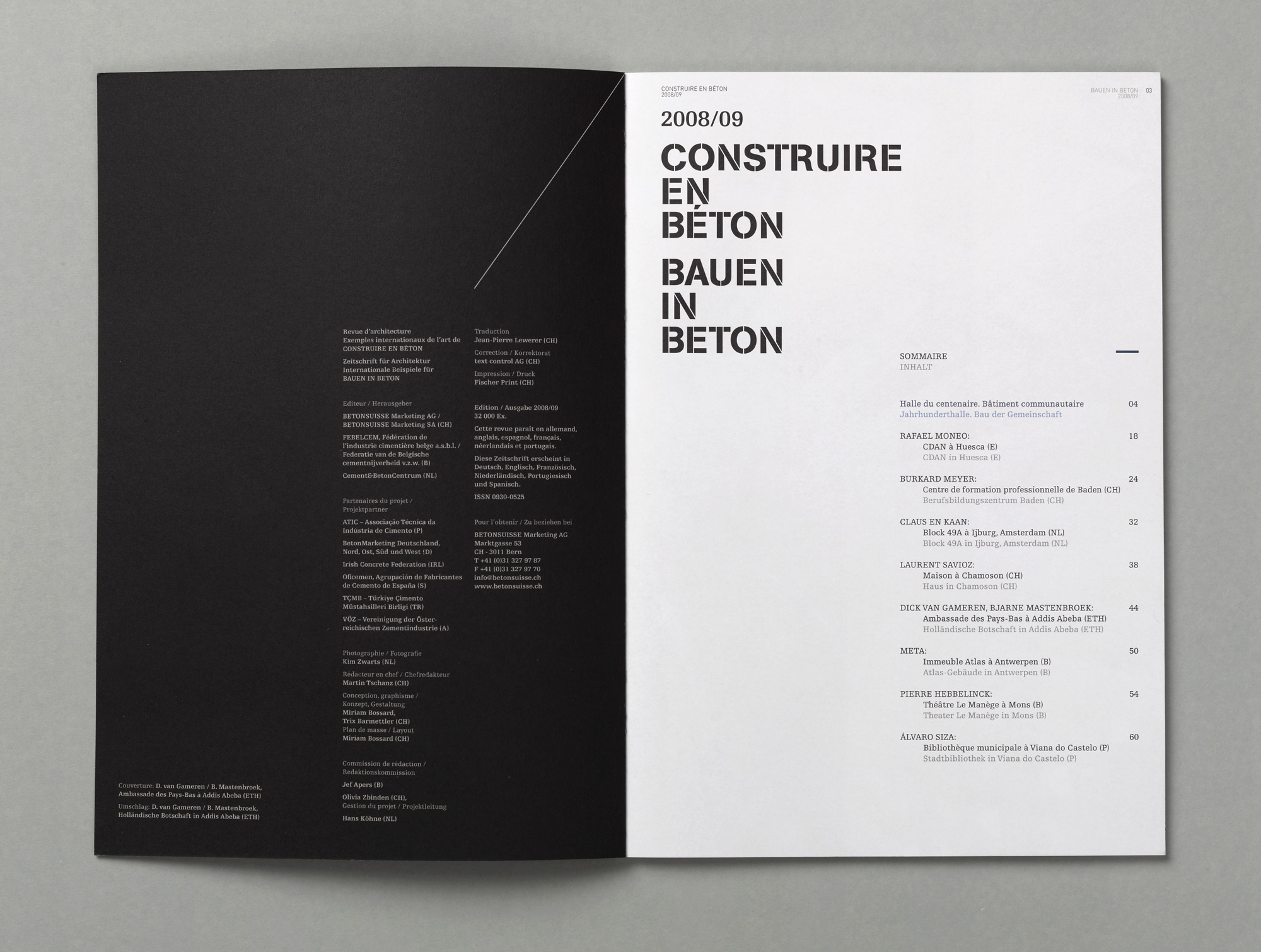 Bossard Wettstein Project - Betonsuisse - Print-Publikation