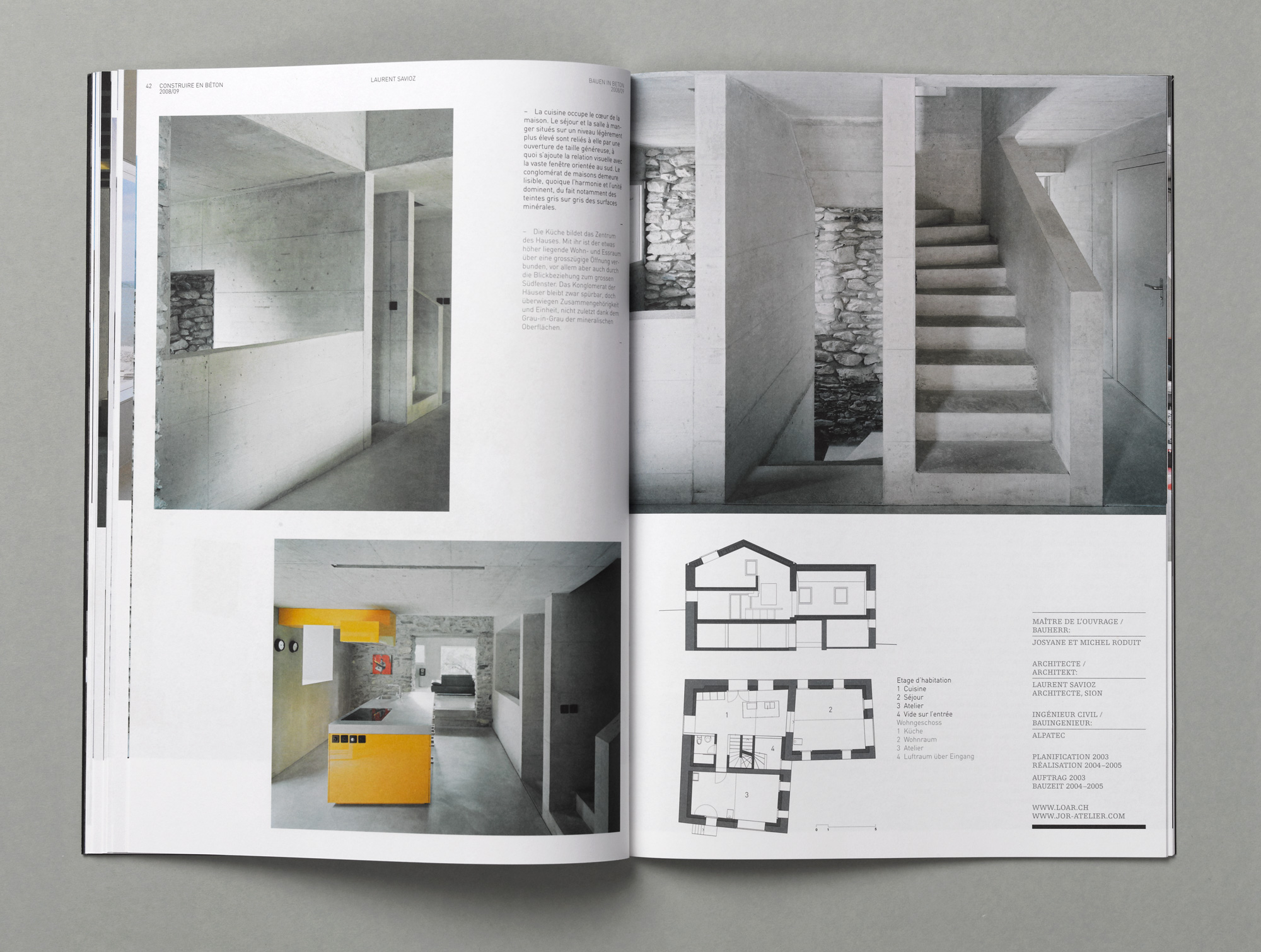 Bossard Wettstein Project - Betonsuisse - Print-Publikation