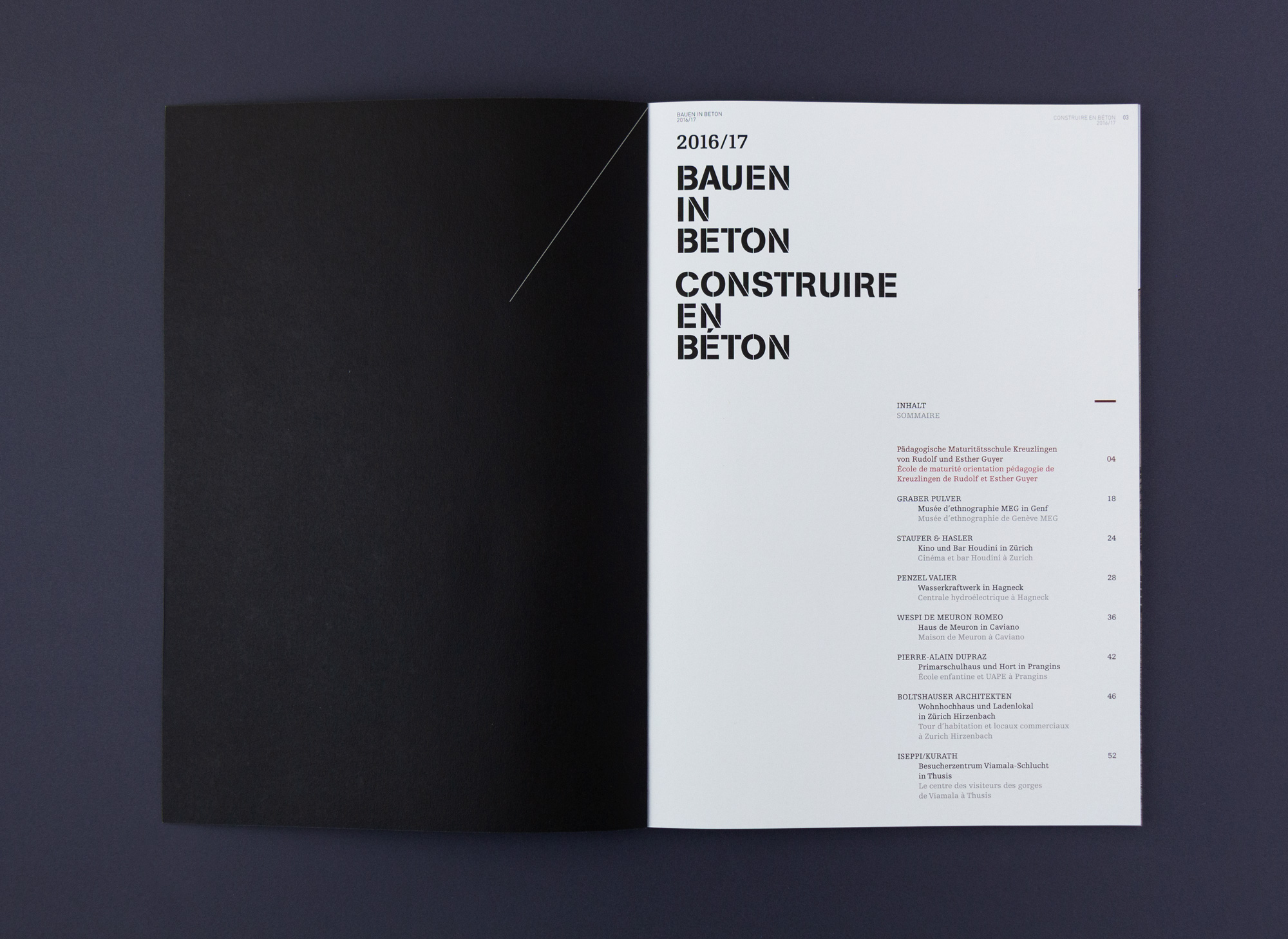Bossard Wettstein Project - Betonsuisse - Print-Publikation