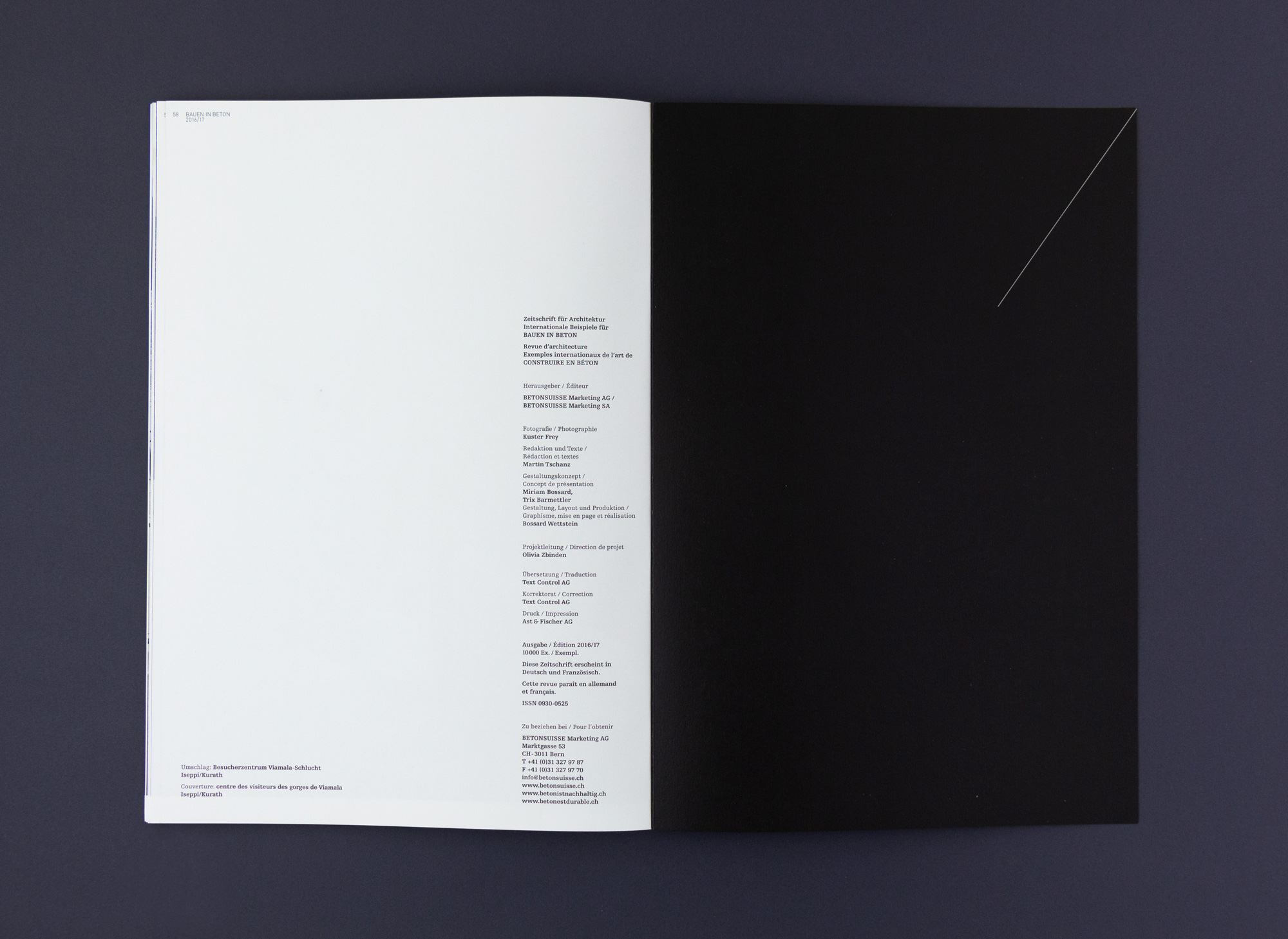 Bossard Wettstein Project - Betonsuisse - Print-Publikation 16/17