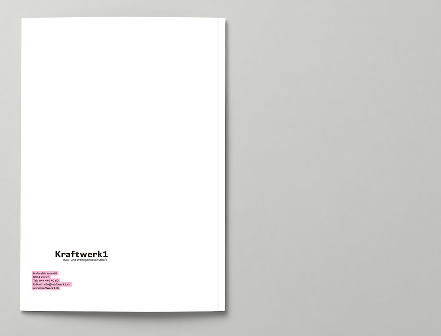 Bossard Wettstein Project - Kraftwerk1 - Corporate Design