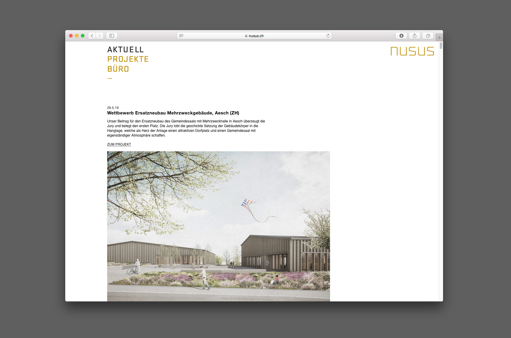 Bossard Wettstein Project - Nusus Architekten - Website