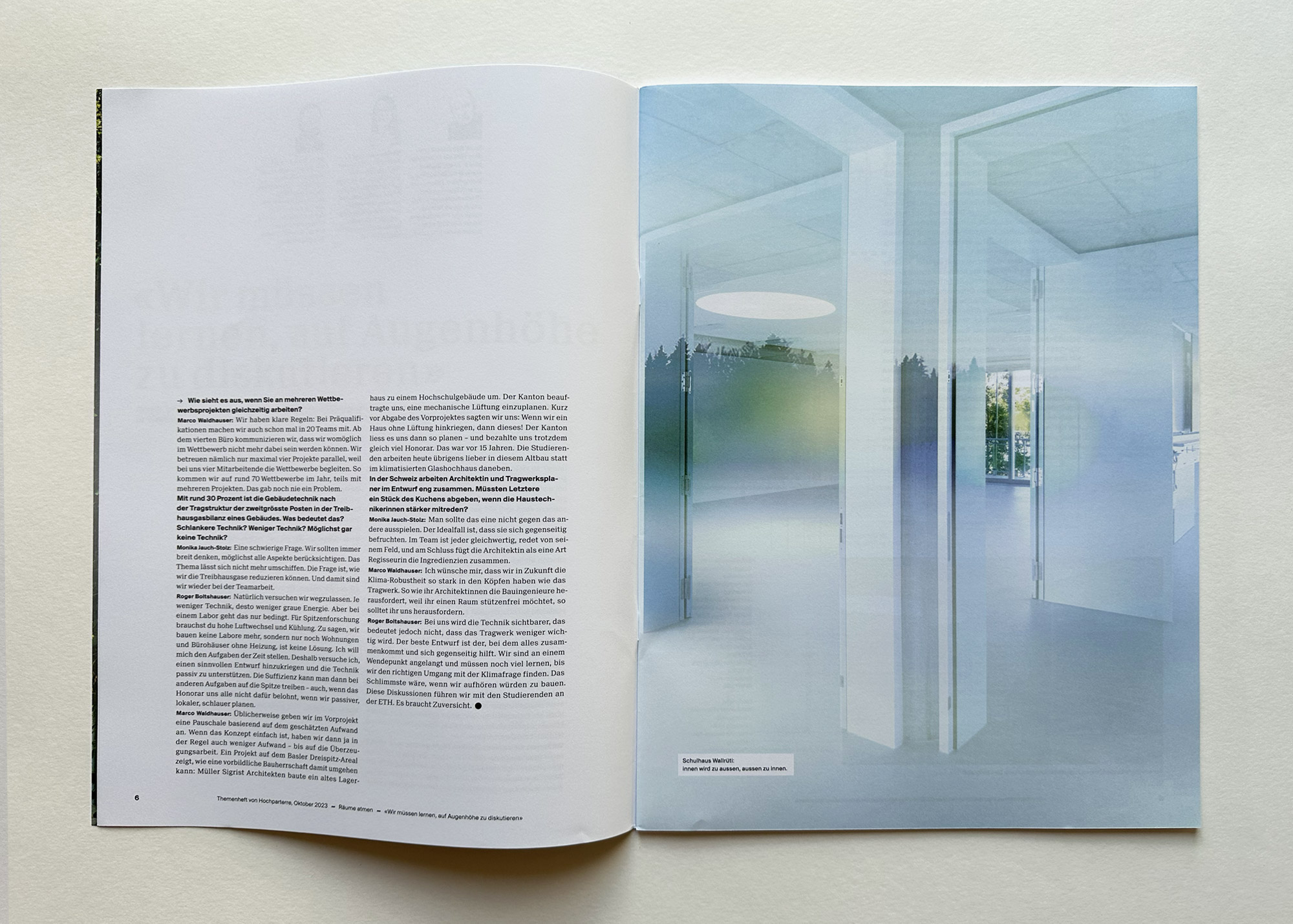Bossard Wettstein Project - Hochparterre - Publikation